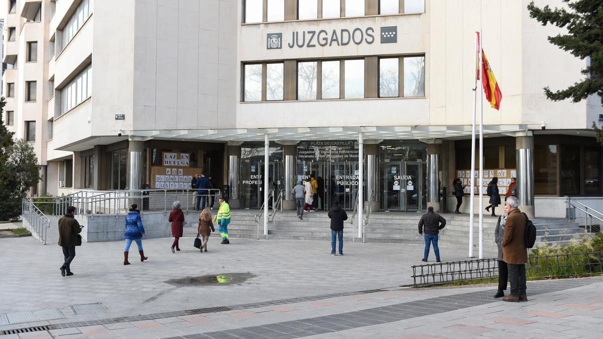 Fachada de los juzgados de Plaza de Castilla.