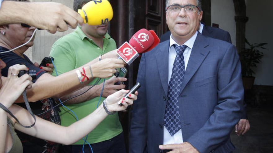 El empresario Enrique Ortiz, a la salida del TSJ tras declarar por el caso Gürtel