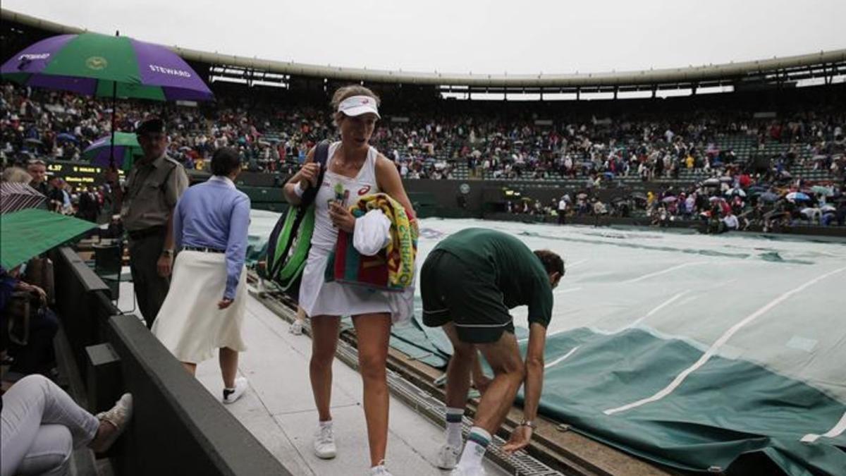 La Pista 1 de Wimbledon ya contaba con una pequeña cubierta, insuficiente