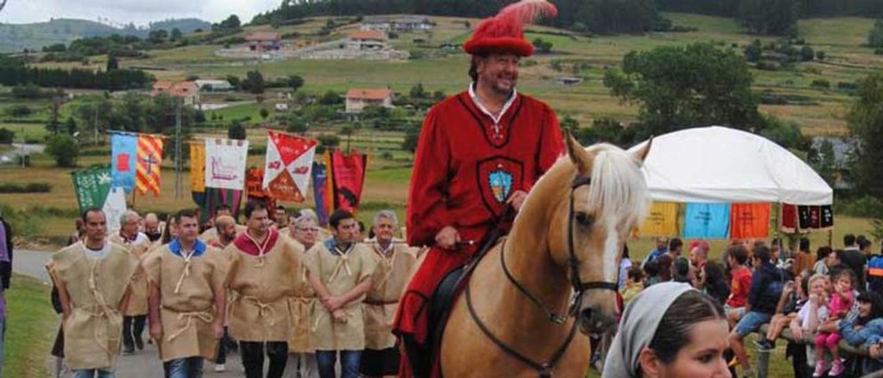 La procesión en el recinto ferial, el año pasado.