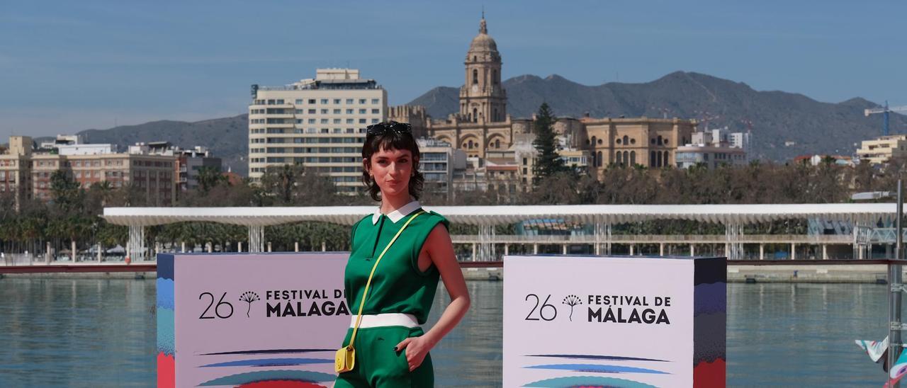 La protagonista del filme, ayer.