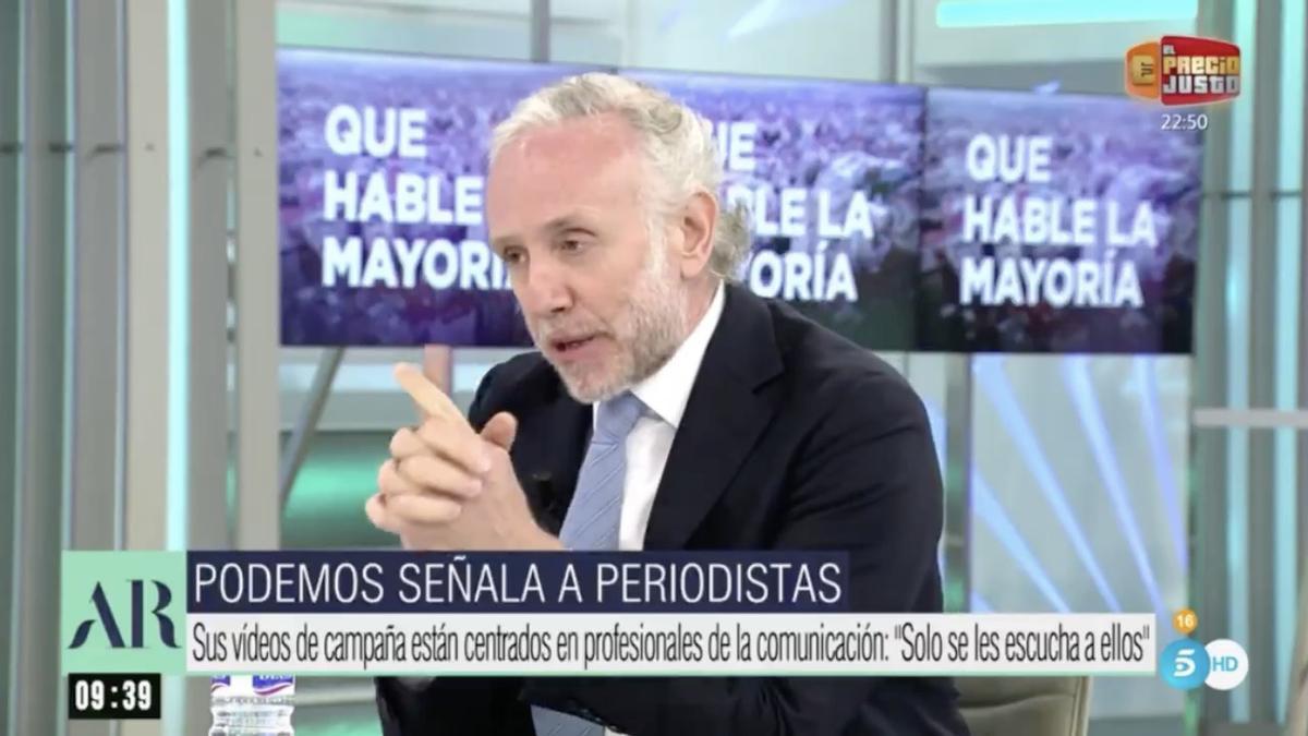 Pablo Iglesias denuncia de nou Eduardo Inda: «Ens acusa de delictes gravíssims i Ana Rosa en silenci»