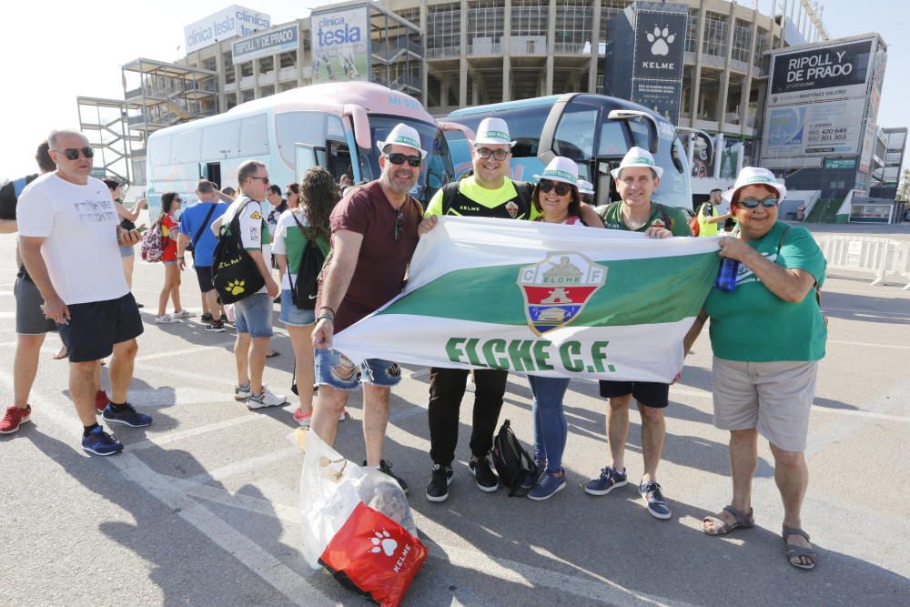 Unos 500 seguidores del Elche estarán con el equipo tratando de darle el último empujón en un duelo en el que está en juego el retorno a Segunda División.