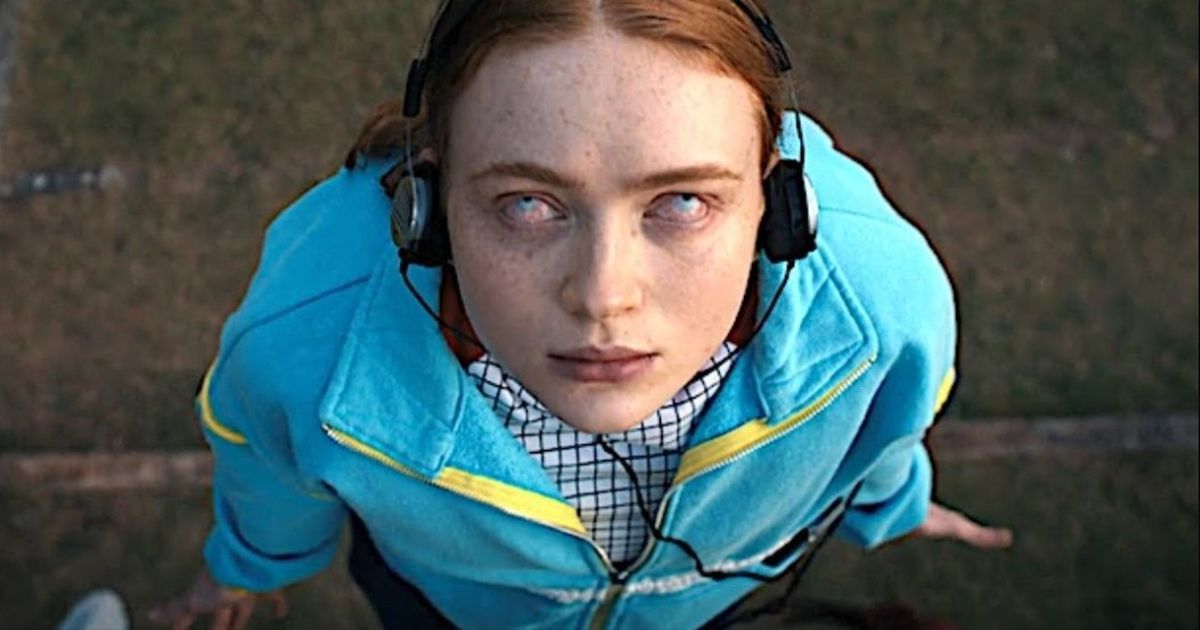 Max (Sadie Sink), escuchando a Kate Bush en un momento climático de la cuarta temporada de 'Stranger Things'.