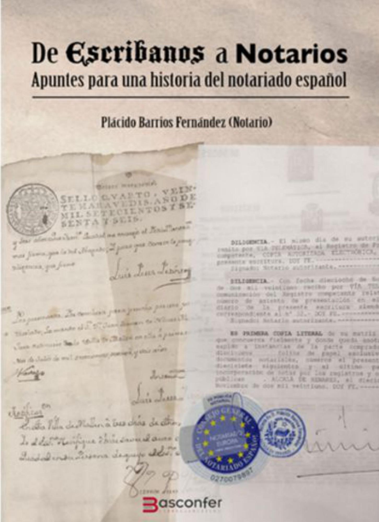 Portada del libro “De Escribanos a Notarios”.