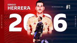 Así ha anunciado Osasuna la renovación de Sergio Herrera hasta 2026