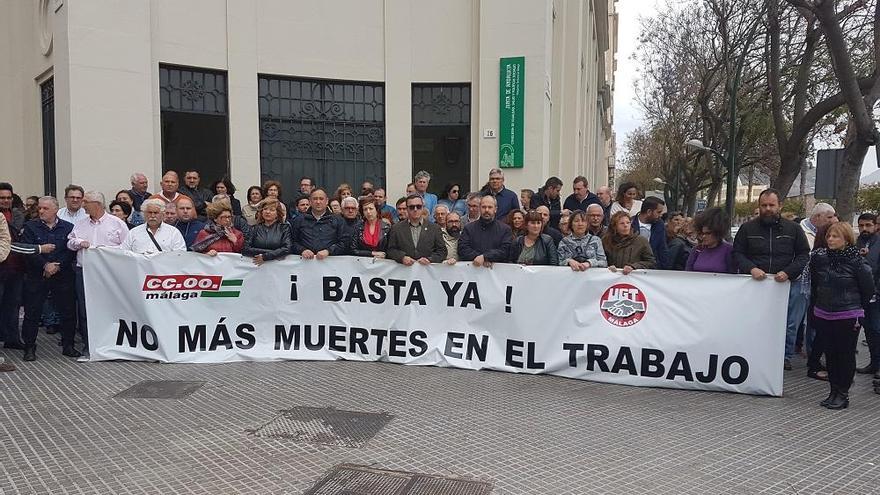 La concentración de los sindicatos UGT y CCOO.