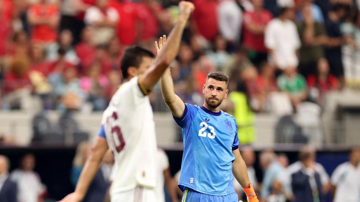 ESPAÑA PORTUGAL | El cero de Unai Simón para que España siga sumando victorias
