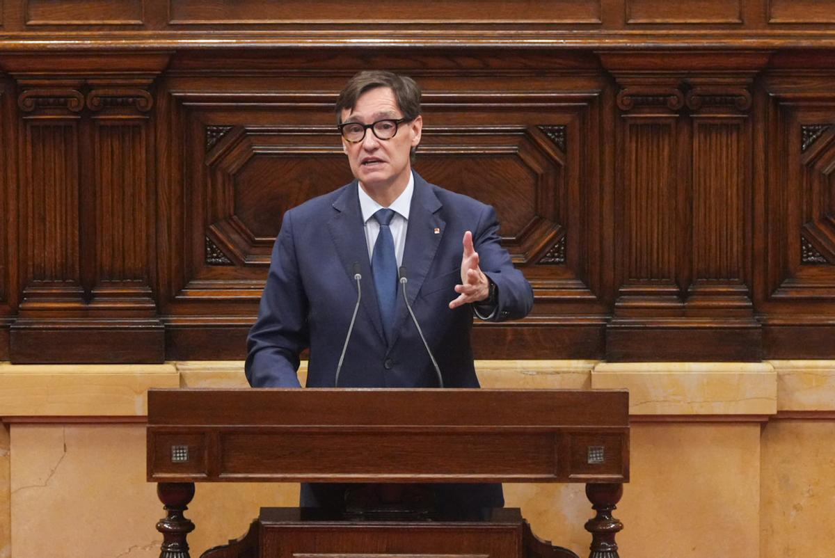 Salvador Illa, en la réplica a Alejandro Fernández.