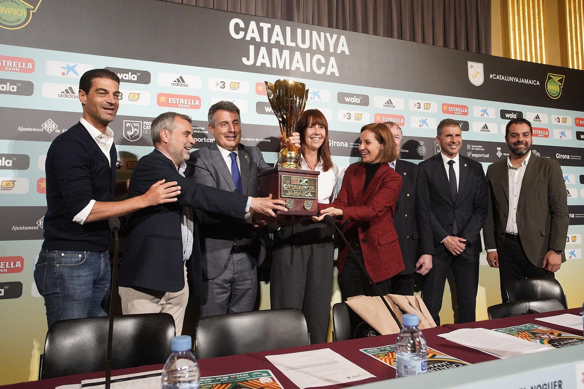 Presentació del partit entre Catalunya - Jamaica a Montilivi