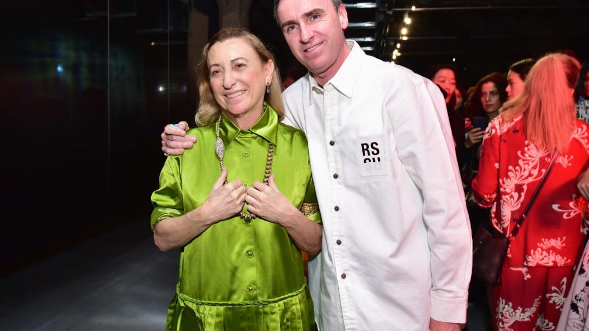Miuccia Prada y Raf Simons en una imagen de mayo de 2018