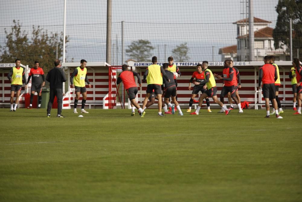 Entrenamiento del Sporting en Mareo.