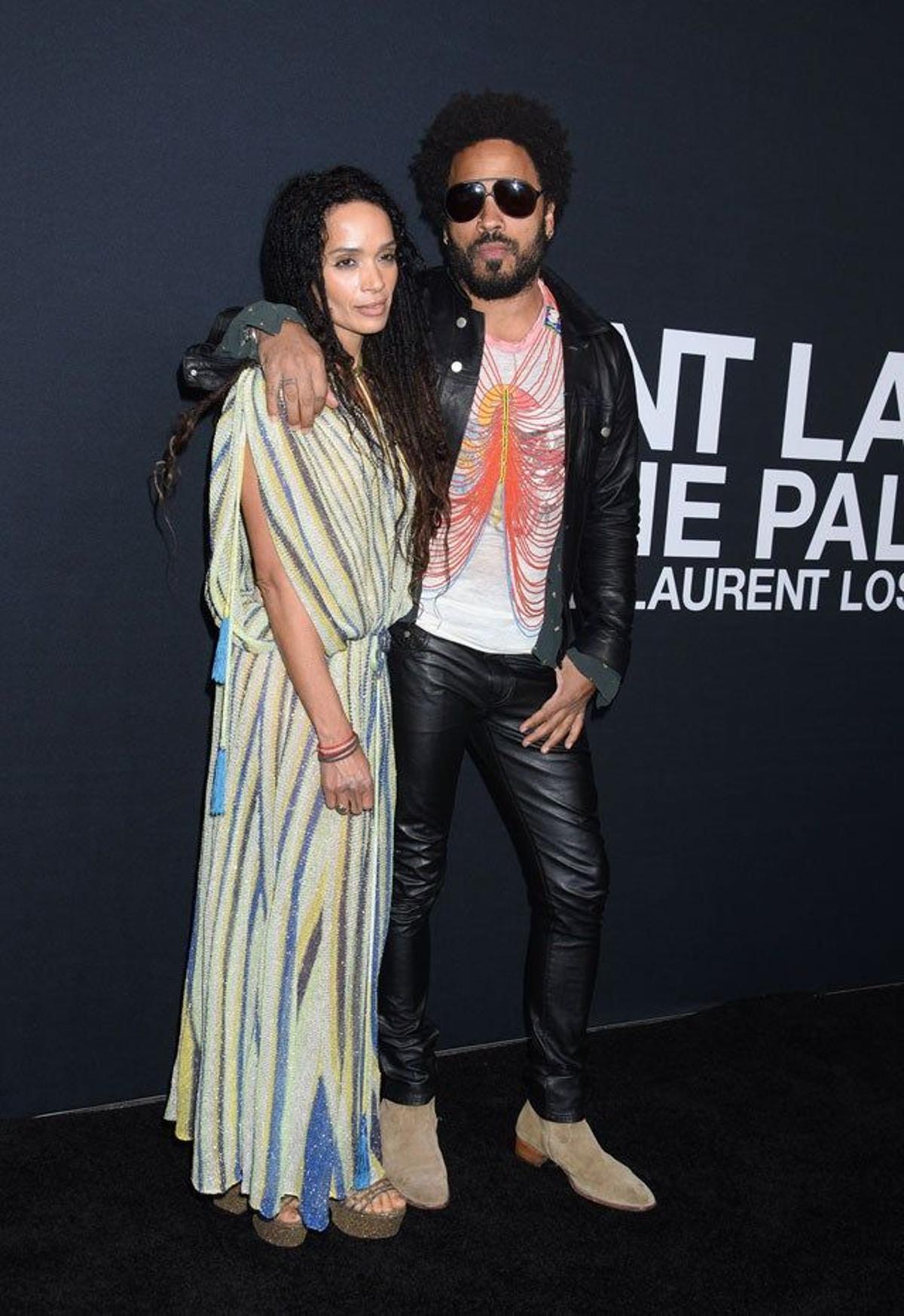 Lisa Bonet y Lenny Kravitz, en el evento de Saint Laurent en The Palladium de Hollywood.