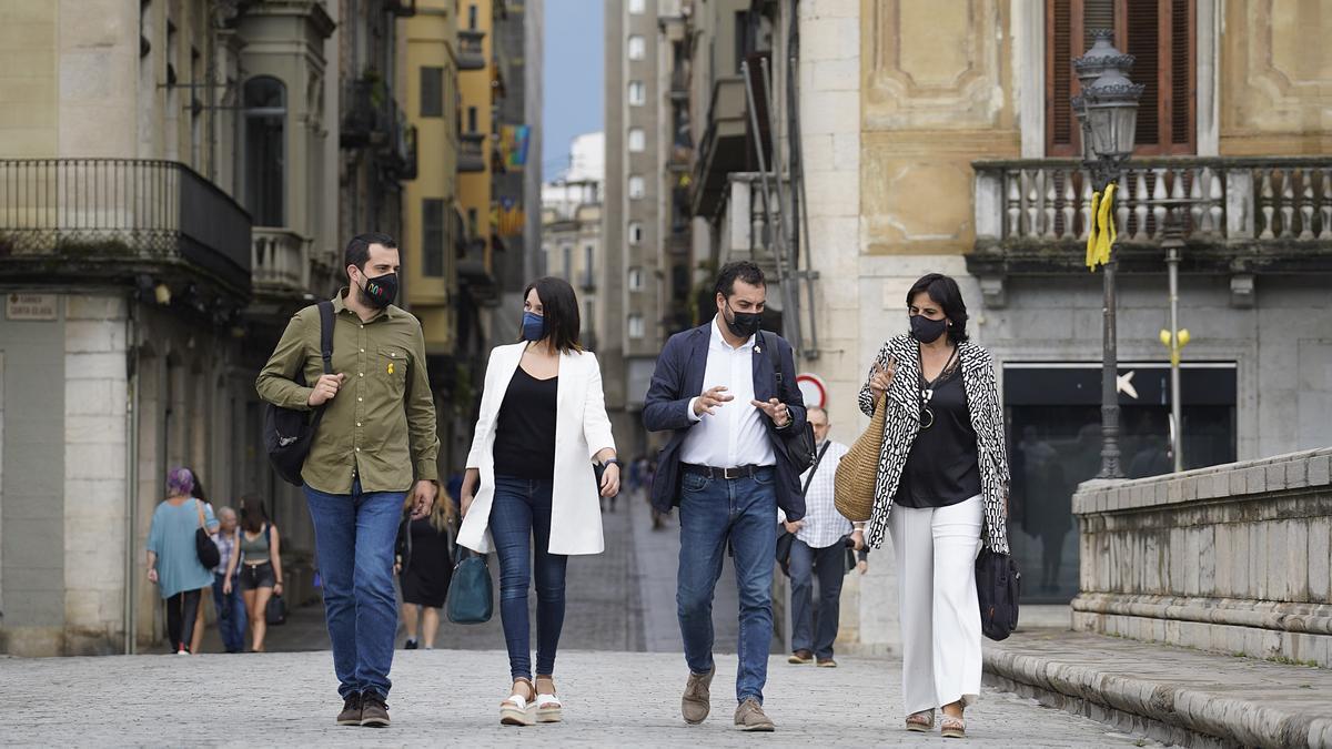 Els quatre regidors d&#039;Esquerra Republicana a l&#039;Ajuntament de Girona.