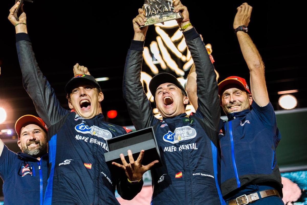 Jan Rosa i Pau Navarro celebren la victòria en Challenger.