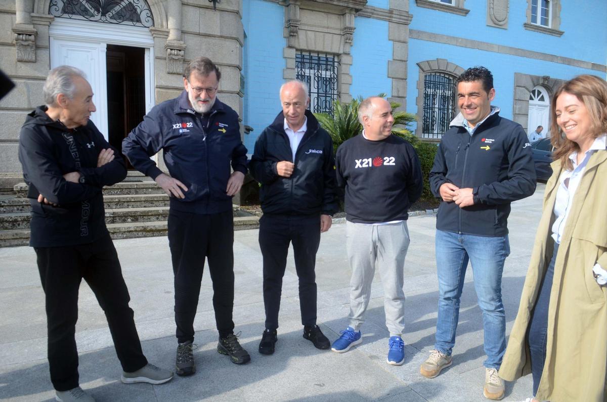 Poco antes de iniciar la marcha desde la Bodega Gran Bazán.