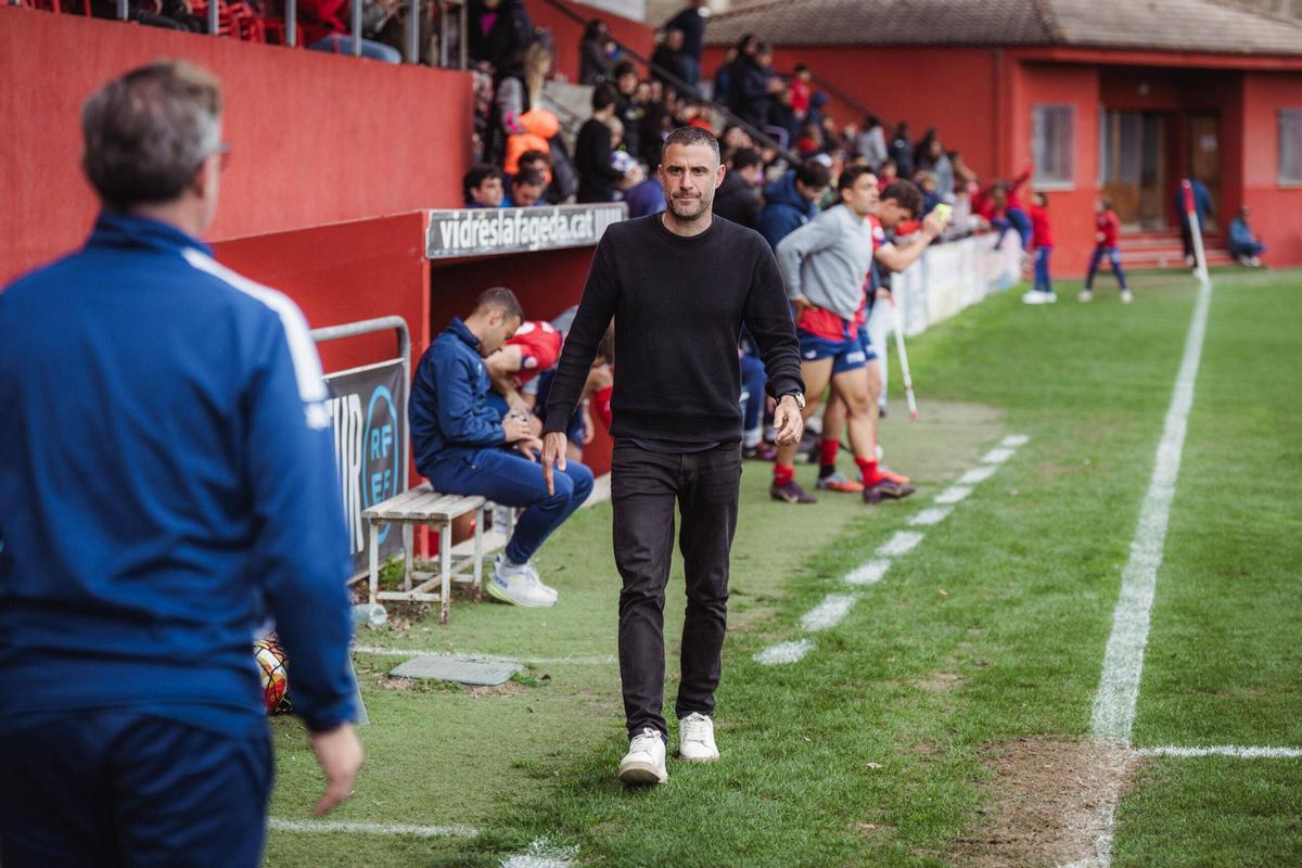Roger Vidal, entrenador de l'Olot