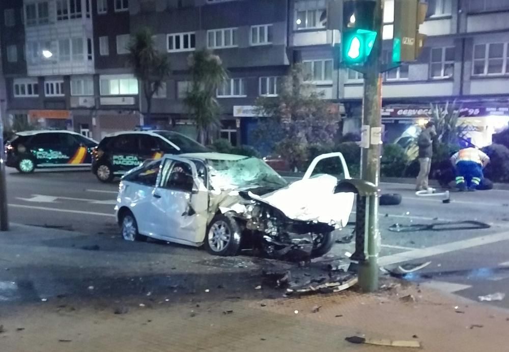 Accidente mortal de madrugada en Ronda de Outeiro