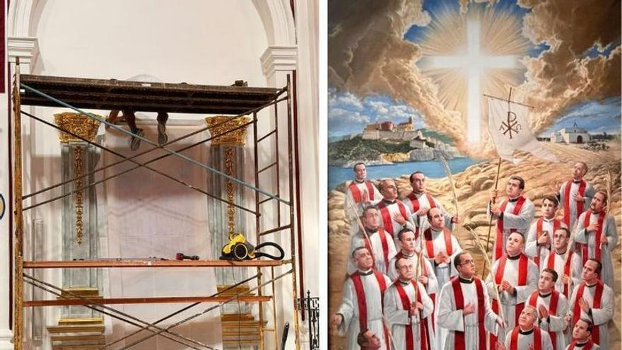 Del taller a la catedral: así se creó el retablo que honra a los 20 sacerdotes mártires de Ibiza