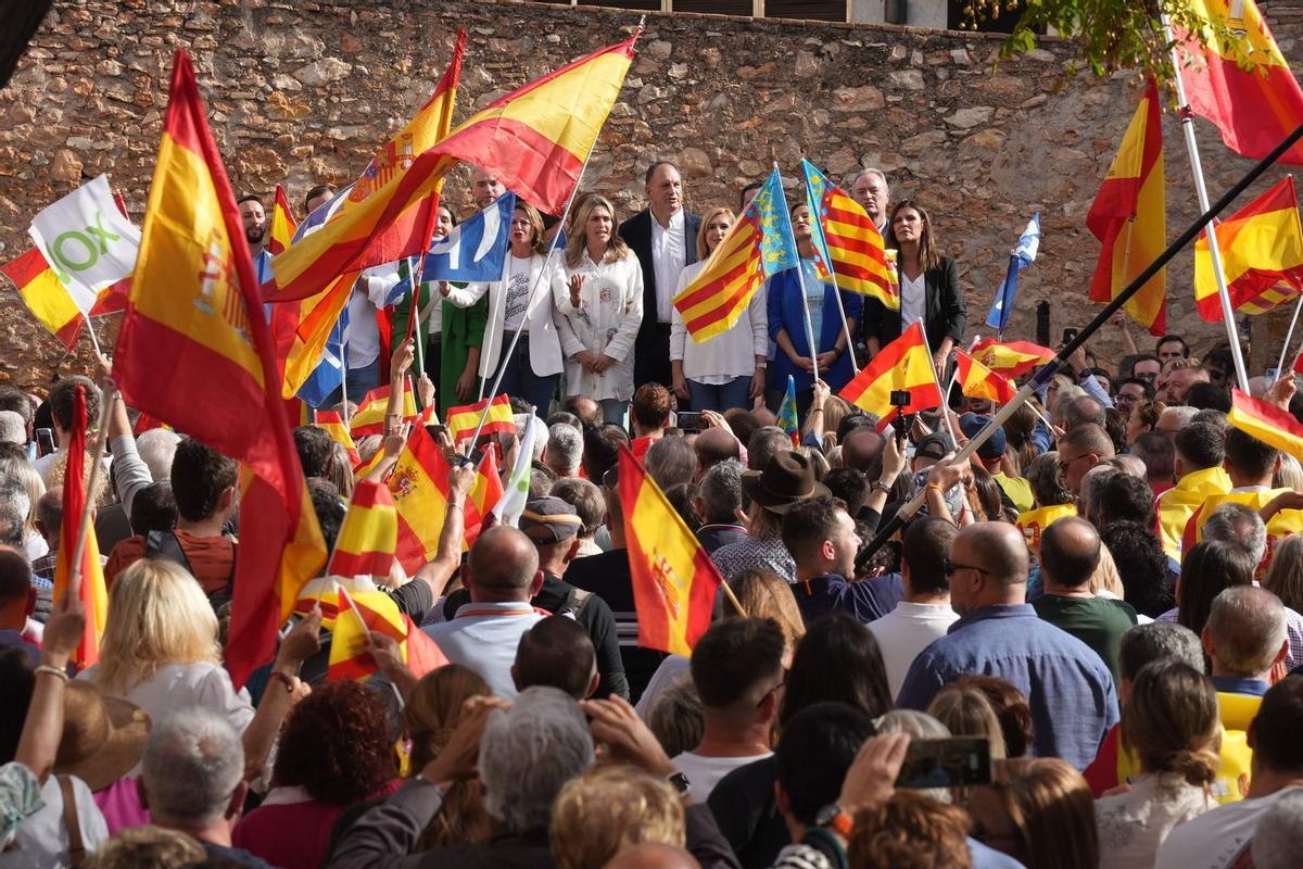 Las imágenes de la manifestación contra la amnistía en Castelló