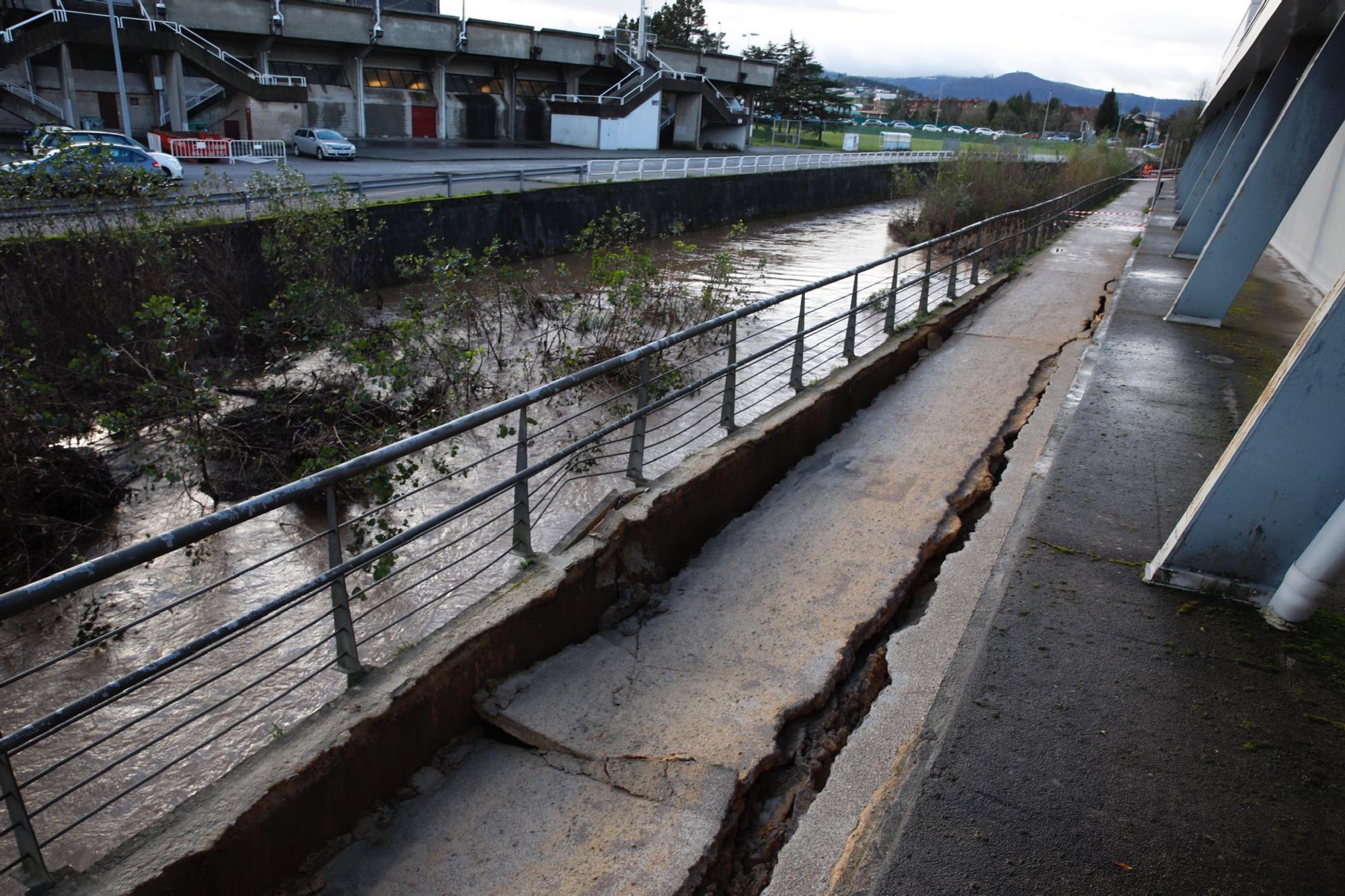 Las imágenes que deja el temporal en Gijón.