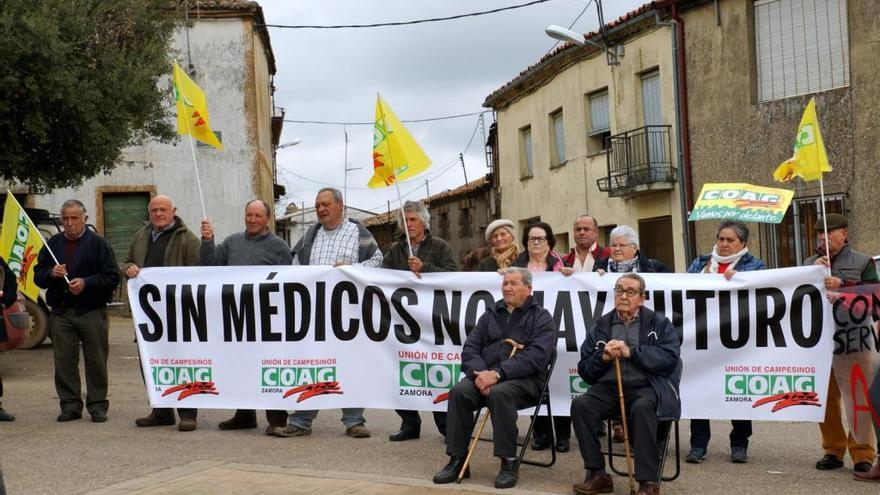 Un momento de la manifestación en San Vitero.