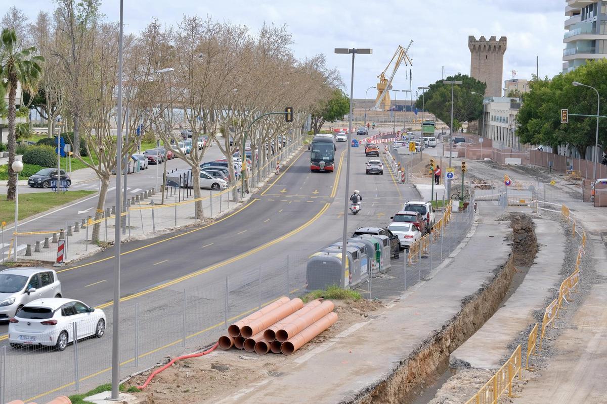 Las fotos de tres meses de obras en el Paseo Marítimo de Palma: De los ...