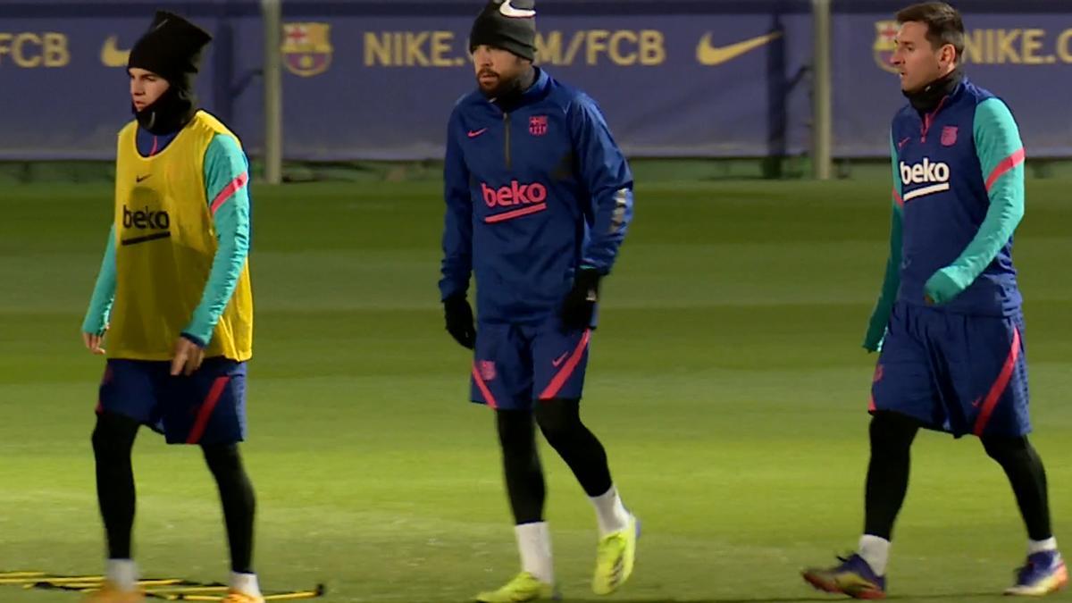 El Barça entrena antes de enfrentarse al Athletic