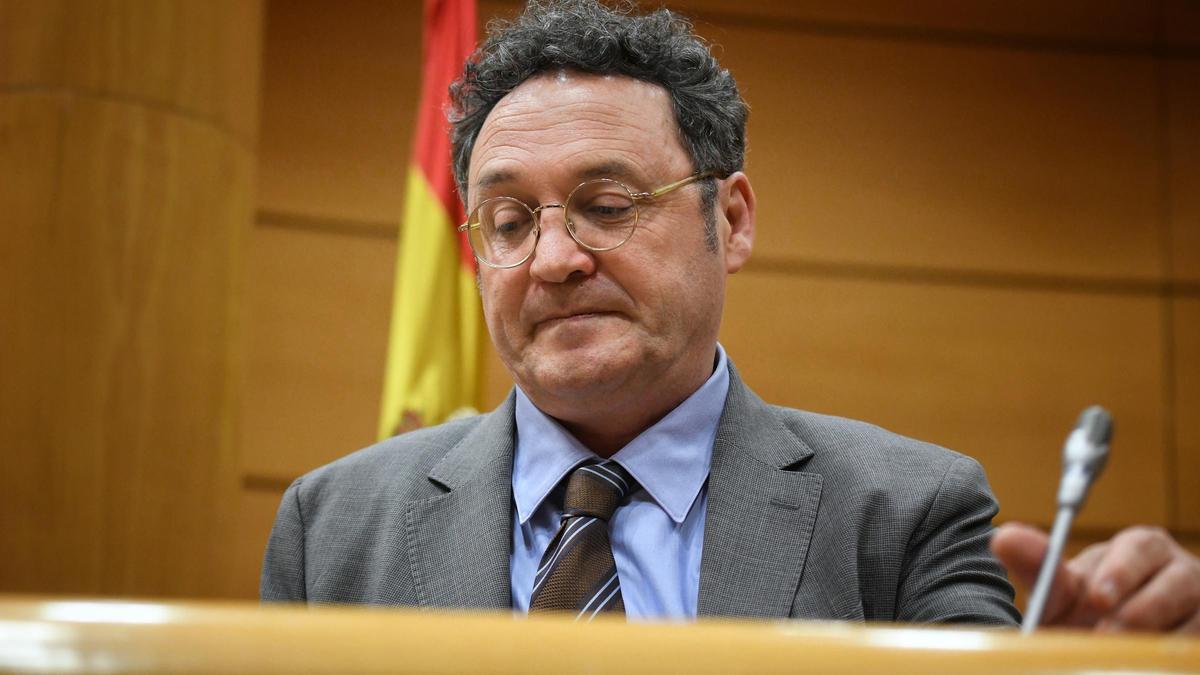 Archivo - El Fiscal General del Estado, Álvaro García Ortiz, durante su comparecencia en la Comisión de Justicia, en el Senado, a 18 de febrero de 2025, en Madrid (España).