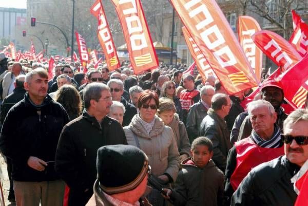 Las imágenes de la manifestación en Zaragoza