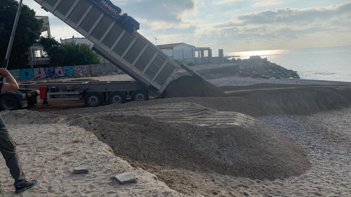 Imagen aérea de la zona donde se están haciendo los trasvases.