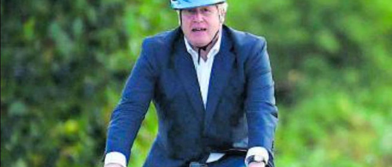 El primer ministro británico, Boris Johnson, ayer.