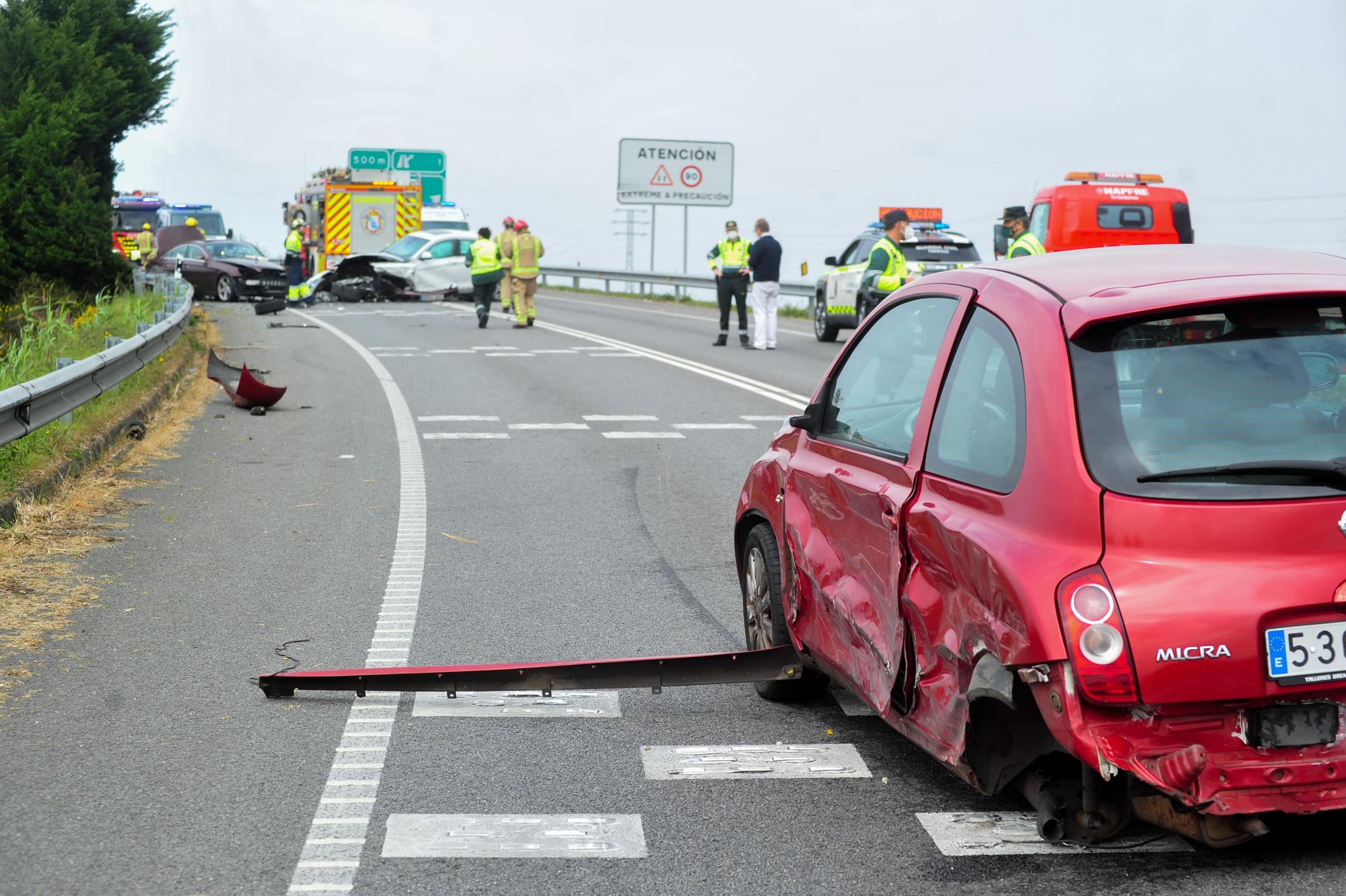 Grave accidente de tráfico en Cambados