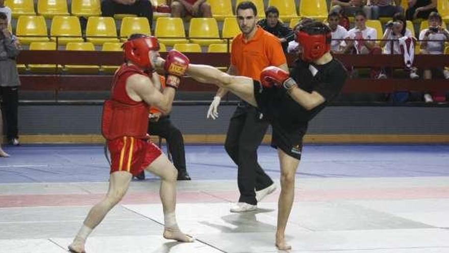 Imagen de un campeonato de wushu en Galicia. / la opinión