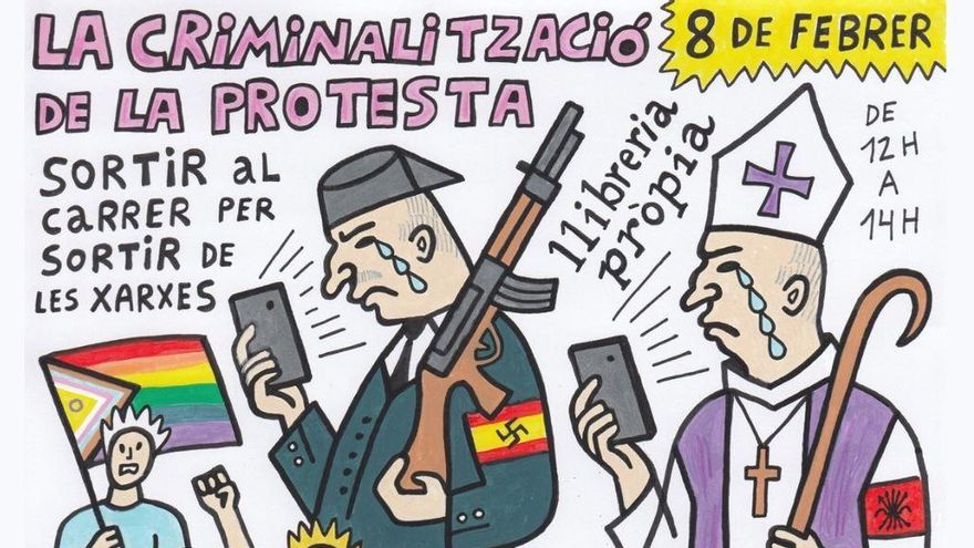 VÍDEO | Así es el nuevo cartel de Lluïsa Febrer para convocar a la protesta y lectura de ‘Ofendiditos’ en Palma