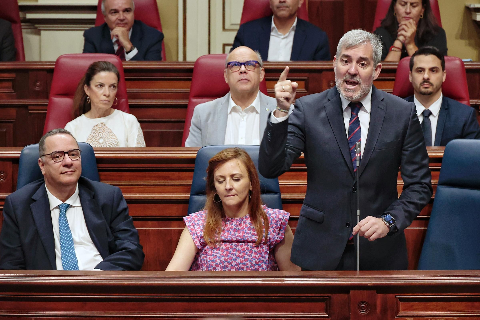 Sesión de control en el Parlamento de Canarias este miércoles 23 de julio de 2024.