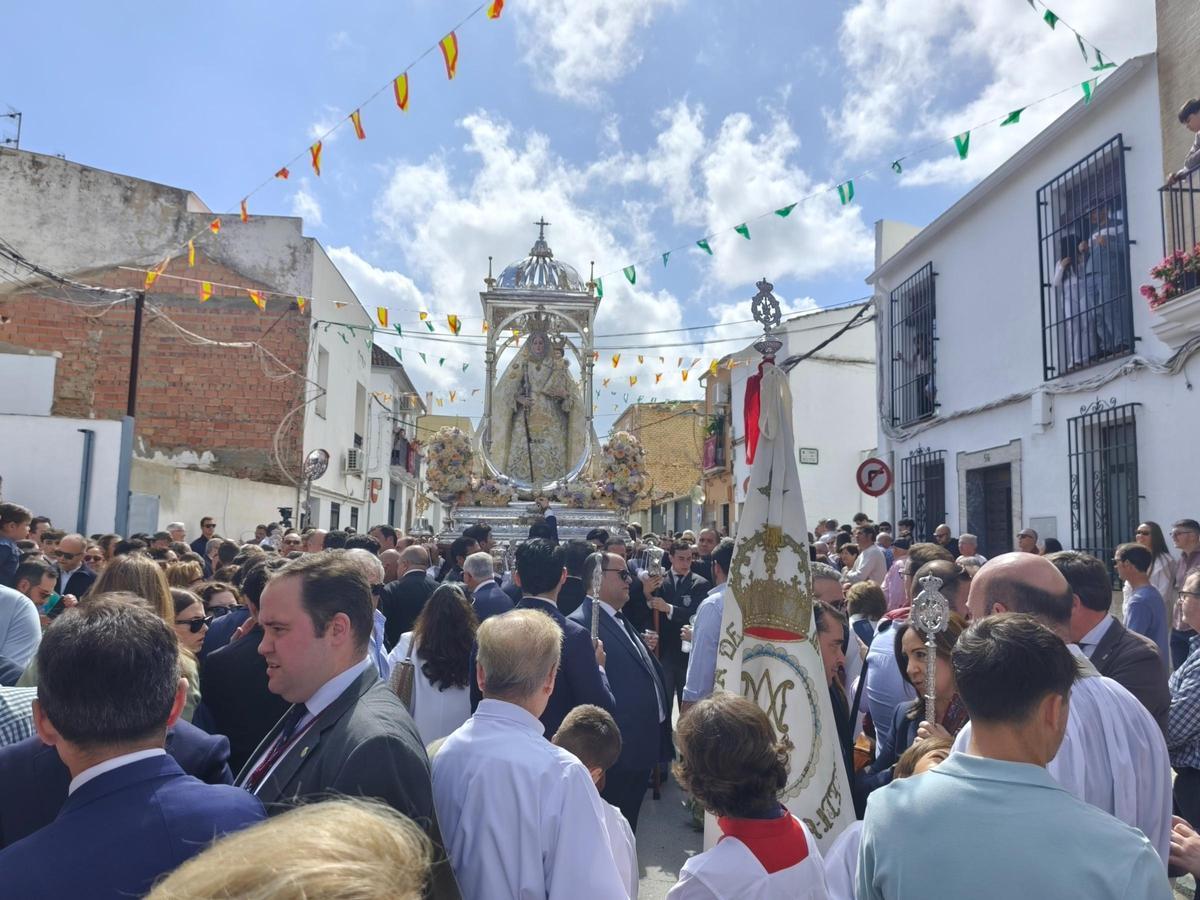 Traslado extraordinario de la Virgen de Araceli en Lucena.