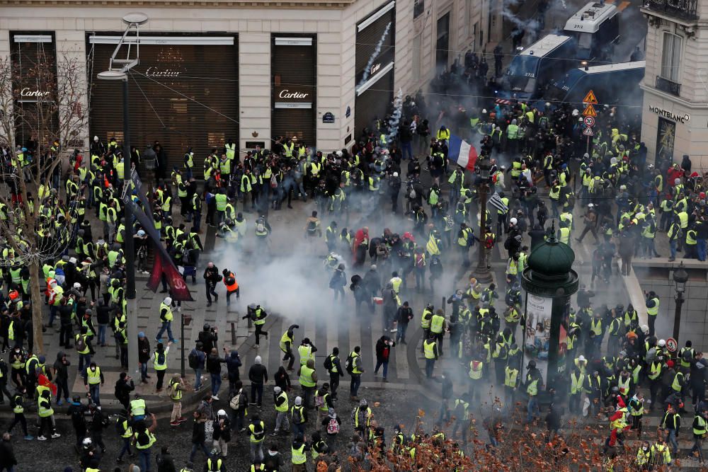 Protesta de los 'chalecos amarillos' en París