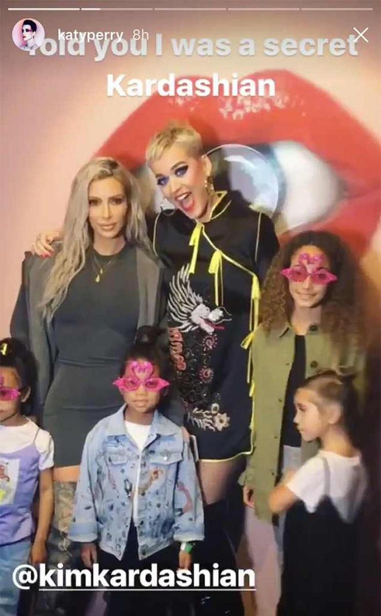 Kim Kardashian y North West en el concierto de Katy Perry