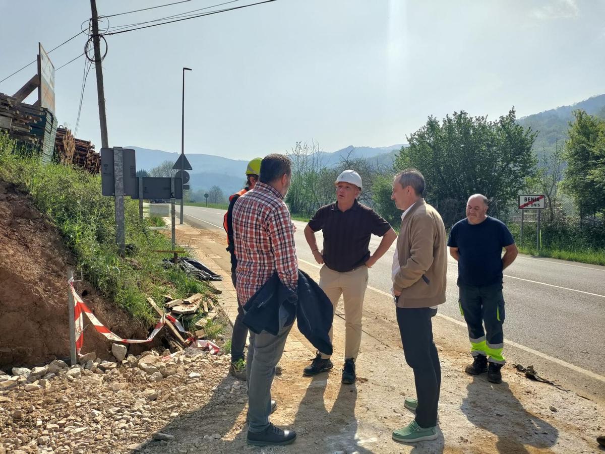 La visita a las obras en Benia.