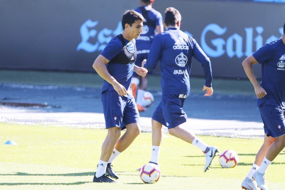 Entrenamiento del Celta a puerta cerrada