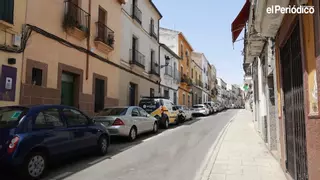 Estado actual de la calle Margallo de Cáceres