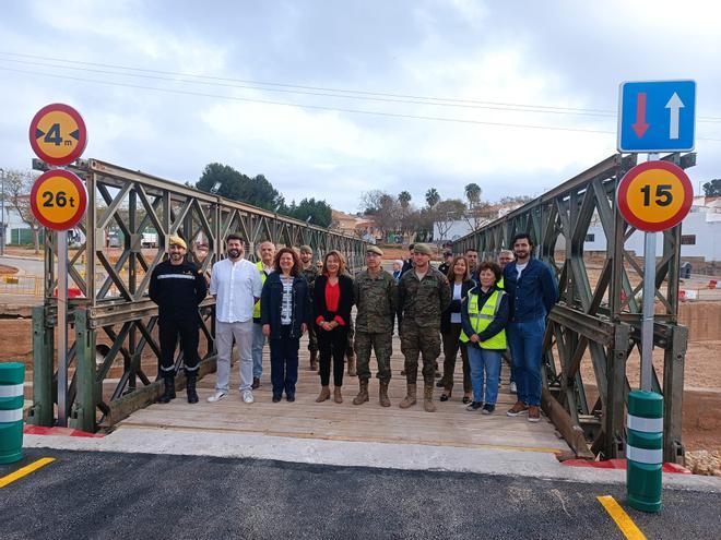 Loriguilla inaugura un nuevo puente provisional cinco meses después de la dana