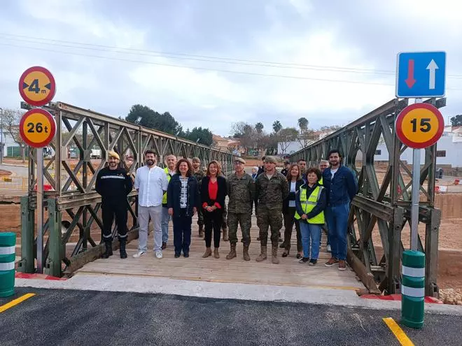 Loriguilla inaugura un nuevo puente provisional cinco meses después de la dana