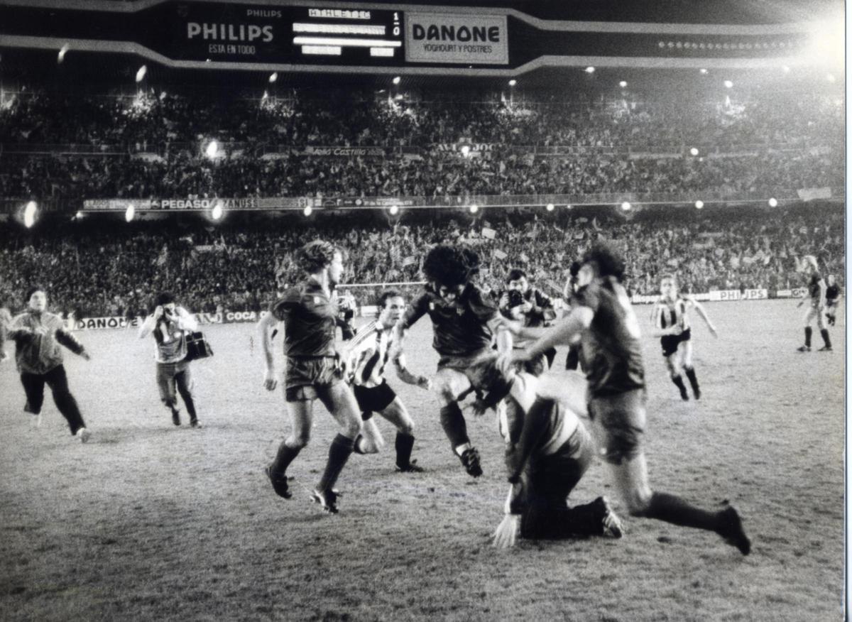 Imagen de archivo de la batalla del Bernabéu