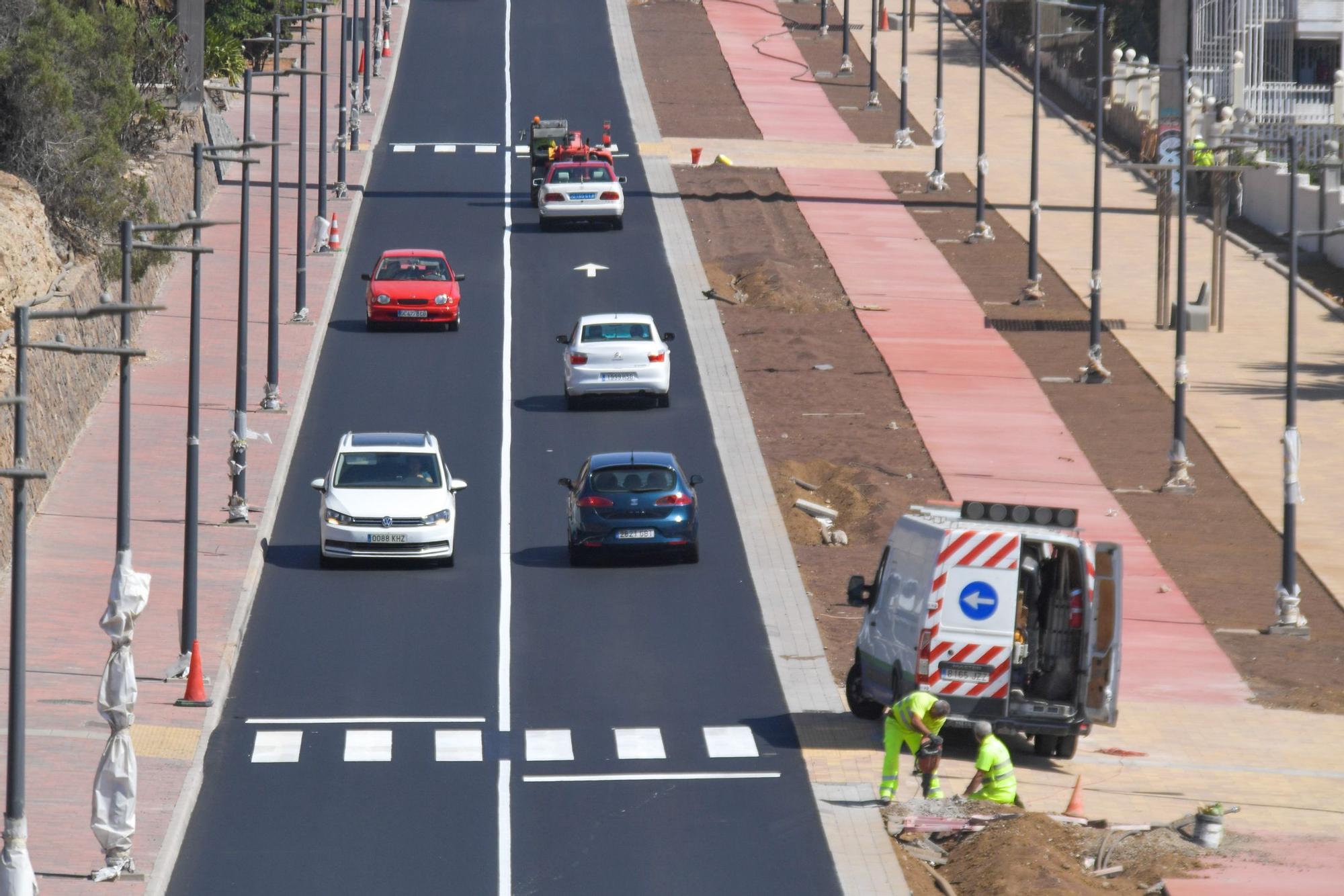 Obras en la carretera de San Agustín