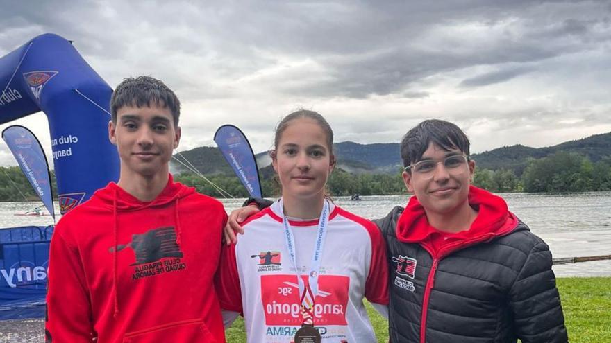 Ainnare García, junto a Marcos Diego Calvo y Marcos Prieto Malillos. | CEDIDA