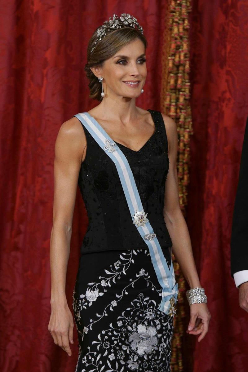 Letizia Ortiz en la cena de gala en honor al presidente de Israel
