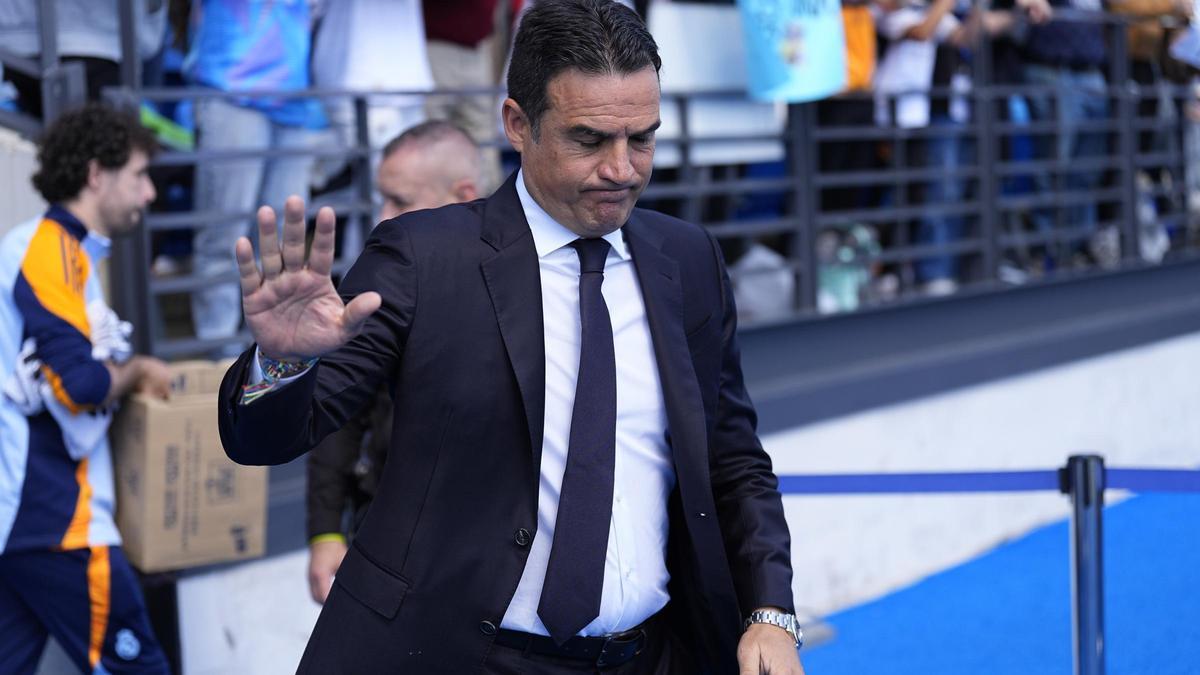 Alberto Toril, en un partido como entrenador del Real Madrid Femenino.