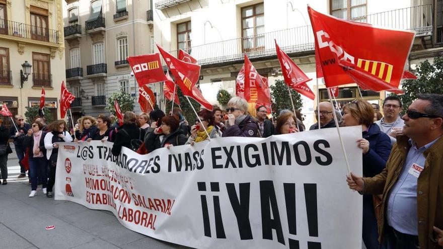 Manifestación de trabajadores en València